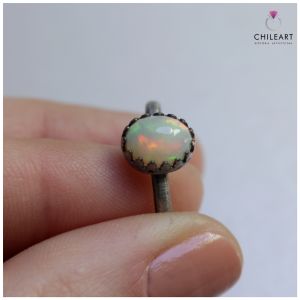 Opal z Etiopii i srebro - pierścionek 2894 - ChileArt